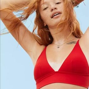 Aerie longline triangle bikini top